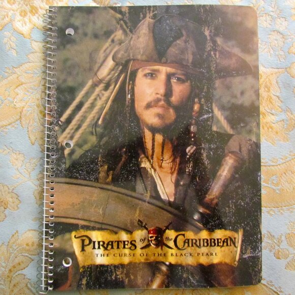 JACK SPARROW - PIRATES of the CARIBBEAN SPIRAL NOTEBOOK, NWOT, EXCELLENT, UNUSED - Picture 1 of 5
